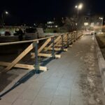 Yfirlitsmynd af grindverkastífunum fyrir steypun í Reykjavík